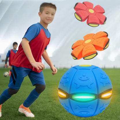 2-Piece Set Dual Form Freely Switchable Magic Bouncing Ball Toy with 6 Light Suitable for Indoor & Outdoor Use
