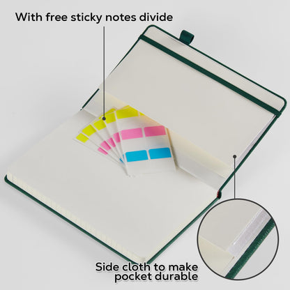 Lined Journal Notebook, A5 (5.7'' x 8.4"), 2 Pack Journaling Notebooks for Women Men Writing Work, Leather Hardcover, 160 Pages per Note Book, 100GSM Thick Paper, School Office Supplies, Black & Brown
