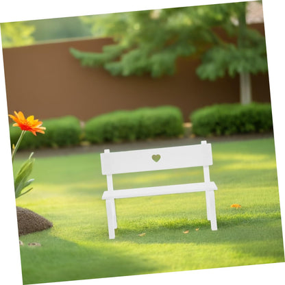 INOOMP 2pcs Mini Benches for Crafts: Miniature Garden Bench Seat - Dollhouse Furniture Ornament for Micro Landscape DIY Craft Displays and Park Scenes