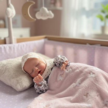 AMZBB 13 Inch Silicone Baby Doll Girl – Drink & Wet Reborn Baby Doll Silicone Full Body with Clothes & Feeding Set