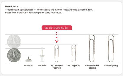 PAPERPAL Paperclips for Office School & Personal Use, #1 Nonskid Paper Clip (1-2/7"), 2000 Medium Paper Clips (20 Boxes of 100 Each), Silver
