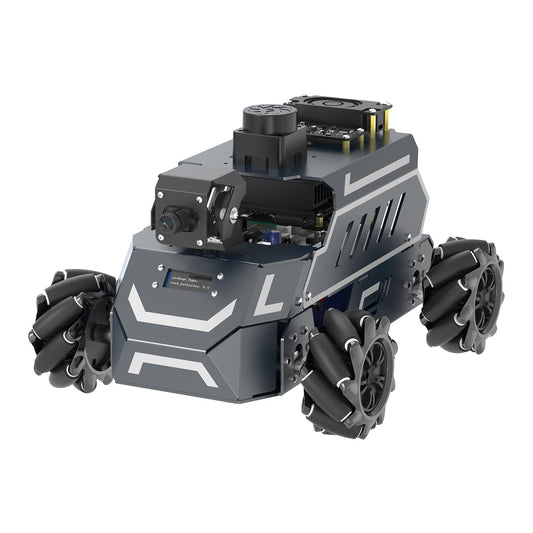 Yahboom ROS2 Smart Car,Raspberry Pi5-8GB Rosmaster M1 Multimodal AI Vision Large Model, SLAM Navigation Programming, Mecanum Wheels Robot (Standard Ver Without Pi5-8GB)