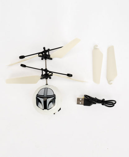 World Tech Toys Star Wars Mando Flying Toy – Motion Sensing Flying Ball with USB Charging - Star Wars Licensed - Indoor/Outdoor Drone for Kids Ages 6+
