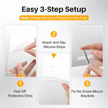 Monitor Memo Board Holder 14"x5", Office Organization Memo Holders for Computer Sticky Note Holder, Space-Saving Under Monitor, Movable & Reusable, Screen Saver for Office & Home Desktop Decor