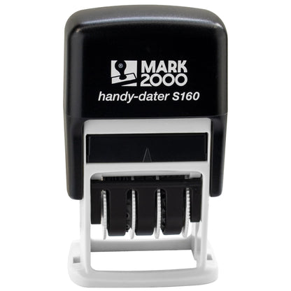 Mark 2000 Self-Inking Rubber Date Office Stamp with Scanned Phrase & Date - Red Ink (Handy-Dater S160), 12-Year Band