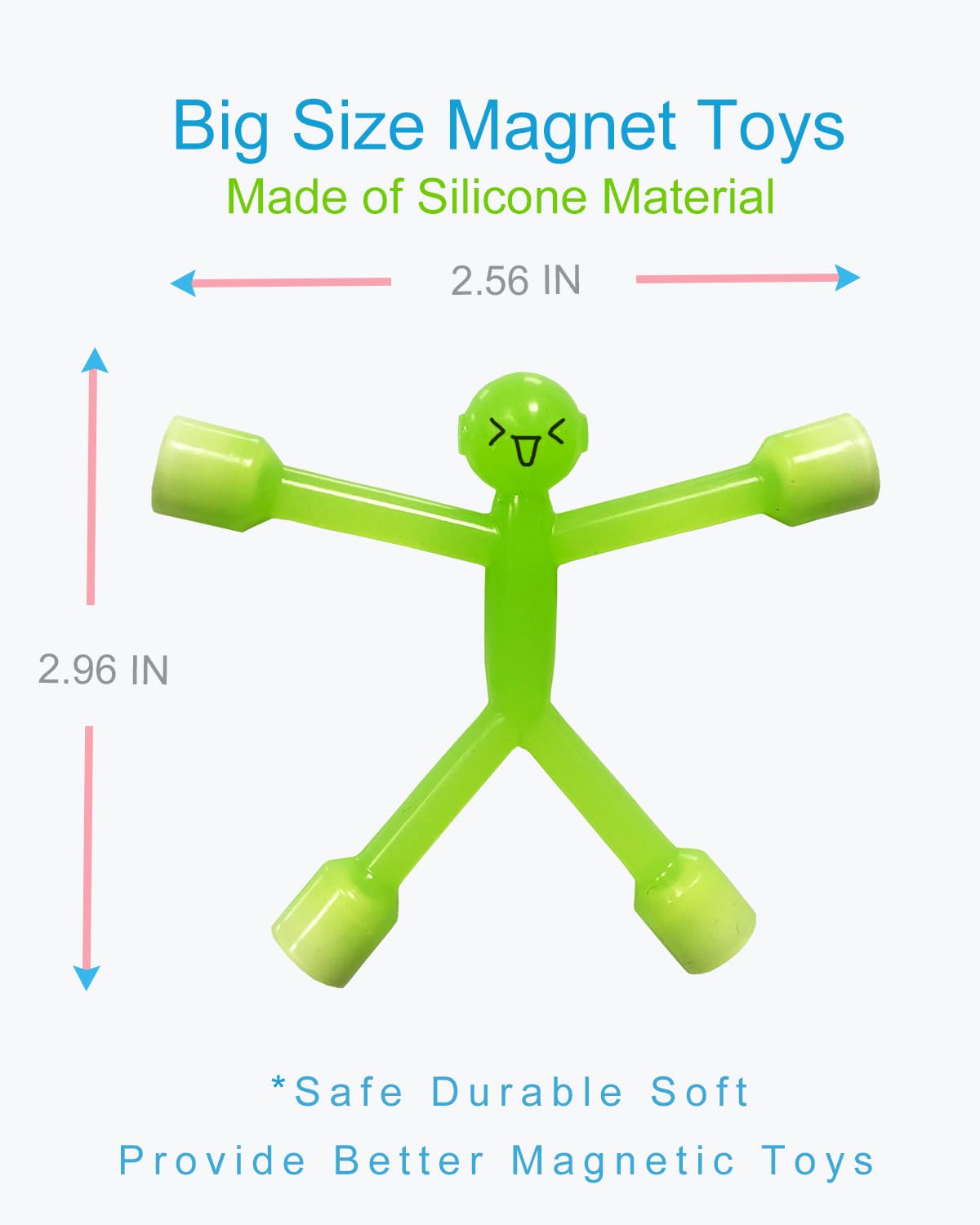 Magnetic Travel Toys for Toddler 12PCS, Colourful Fridge Magnet Men for Kids, Fun Silicone Magnet People Figures for Kids 4-8, Sensory Toy Gifts for Child 3-12 Year Old