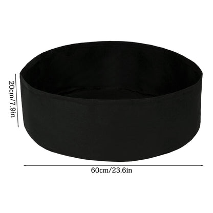 Firlar Fabric Raised Garden Bed, 15 Gallon Round Raised Bed Planter Grow Bag Garden Bed Bag for Plants, Herb, Flowers and Vegetables, Black (Dia 24 x H 8)
