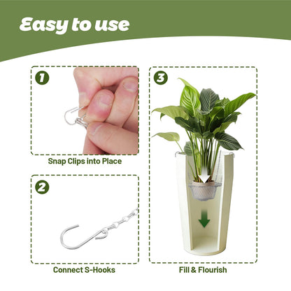 RAWILL 2-Pcs Adjustable Planter Inserts for Tall Pots - Stainless Steel Plant Risers for 12-18" Wide Top Openings - Height-Adjustable Liner for Indoor & Outdoor Planters