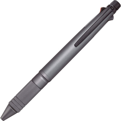 uni Jetstream 4&1 Metal Edition, 0.5mm Ballpoint Pen (Black, Red, Blue, Green) and 0.5mm Mechanical Pencil, Gun Metallic (MSXE52000A05.43)