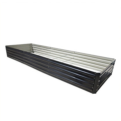 LLyFreira 12.3 * 4 * 1.5FT Galvanized Raised Garden Bed，Horticultural Planting Box, Large DIY Planting Boxes, Large Metal Flowerpot Steel Kit