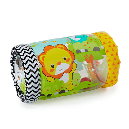 Infantino Jungle Peek & Roll - Encourages Crawling, Inflatable Activity Toy with Bouncing Balls Inside, Fun & Friendly Animal Characters, Helps Gross Motor Skill Development, for Babies 6M+