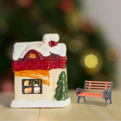 5 Pcs 1:50 Miniature Park Bench 2.8 CM / 1.1 Inch, Tiny Street Seat Chair for Model Train Platform, Architecture Model, Dollhouse & Fairy Garden Micro Landscape Decor