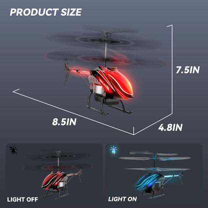 BUSSGO RC Helicopter X11C Pack with 4 Batteries, Remote Control Helicopter for Kids with 30Mins Flight(2 Batteries), 7+1 LED Light Modes, Altitude Hold, RC Toys for Boys Girls