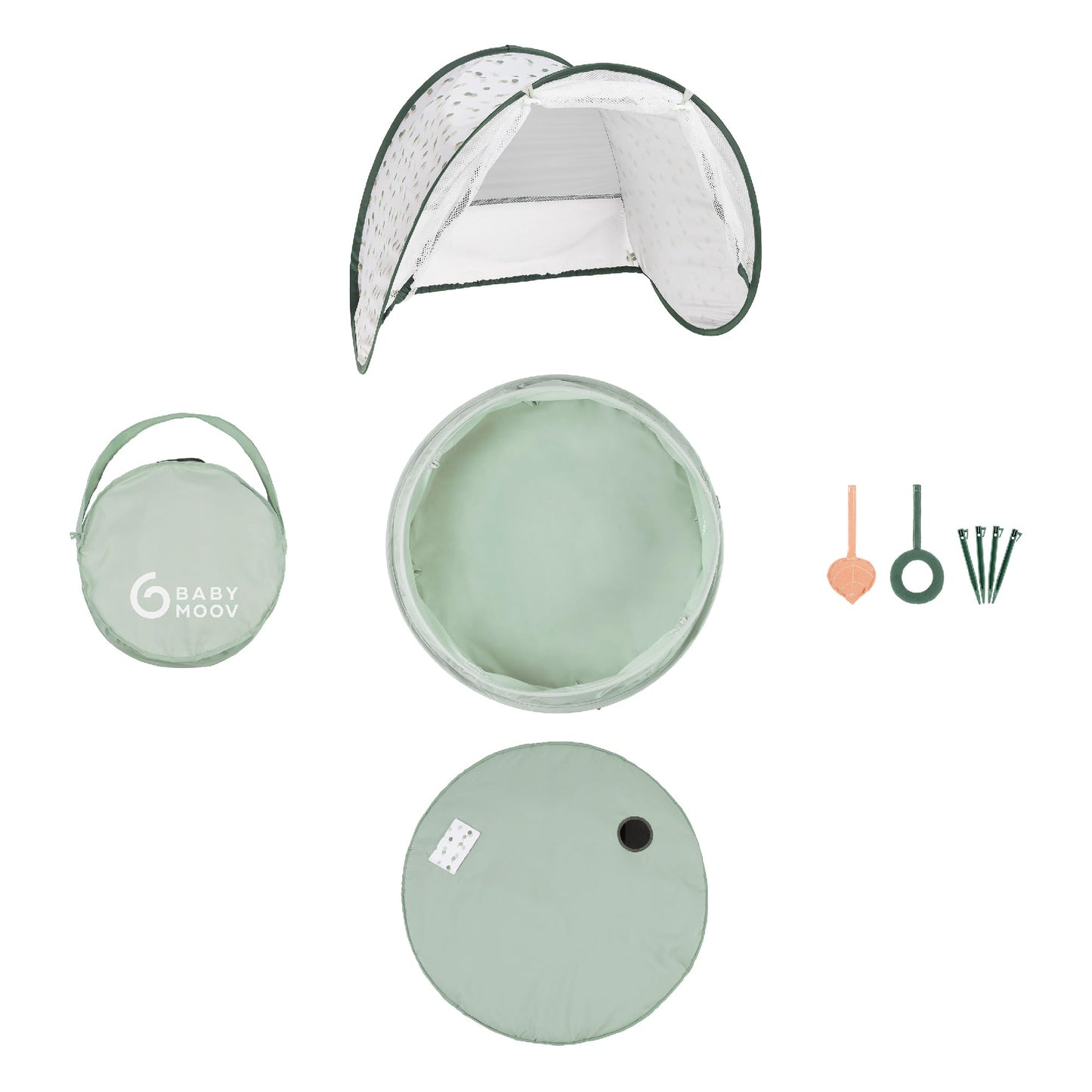 Babymoov Aquani 3-in-1 Infant & Baby Beach Tent & Pool, UV Protection Sunshade, Pop-Up Play Area & Portable Outdoor Paddling Pool, Provence
