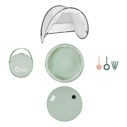 Babymoov Aquani 3-in-1 Infant & Baby Beach Tent & Pool, UV Protection Sunshade, Pop-Up Play Area & Portable Outdoor Paddling Pool, Provence