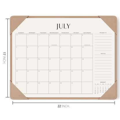 Jotsome Desk Calendar 2026 - 2027 with Desktop Mat, Large Desk Pad Calendar From Now to June 2027 22x17 inch, Desk Blotter Calendar for Home Office and School, Easy Planning, Gift for the Holidays, Apricot