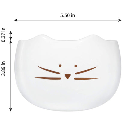 Koolkatkoo 5.5 Inch Cute Cat Succulent Planter Pots Cactus Planters Flower Pots White Set of 2