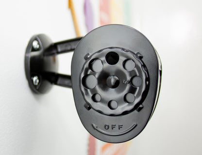 Bostitch Office Wall Mount Manual Pencil Sharpener, 8 Hole Dial, 6X Longer Cutter Life, Vertical or Horizontal Mounting, Black