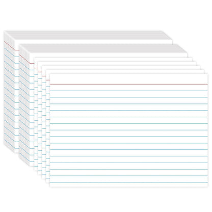White Index Cards 5x7, Ruled Index Cards, Flash Cards for Studying, File Note Cards, Study Cards, Flash Cards, 100 Pcs Lined Index Flashcards for Office and School Supplies