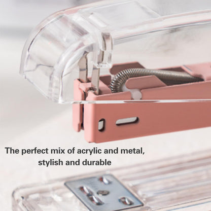 YOLOZAI Office Desk Organizers, Pink 13PCS Office Supplies and Accessories Desk organizer, Acrylic Stapler, Staple Remover, Clips, Scissor, Phone Holder, Pen, Pen Holder