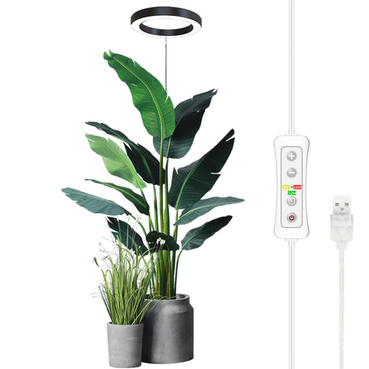 Plant Grow Light,yadoker LED Growing Light Full Spectrum for Indoor Plants,Height Adjustable, Automatic Timer, 5V Low Safe Voltage,Idea for Large Plant Light