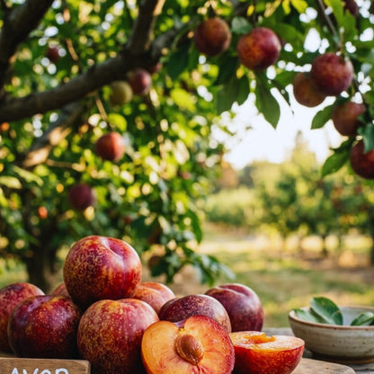 Flavor Pluot Tree Live Plant, Plum Apricot Plant, 3 Gallon Pot, 2-3 Ft Long, Sweet Fruit for Home Garden Outdoor, No Ship to CA