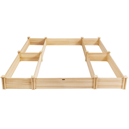 Giantex U-Shaped Raised Garden Bed, Wood Raised Garden Planter Box for Vegetables and Flowers, Easy Assembly, Garden Container for Backyard, Patio, Balcony (92.5" Lx95 Wx11 H)