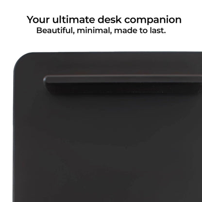 Mayurki Unstoppable Tasks – 31 Blank Daily To-Do Cards with Aluminum Desk Card Holder, Minimalist Office Productivity To-Do Cards, Modern Desk Gift for Teams, Managers & Students (Black)