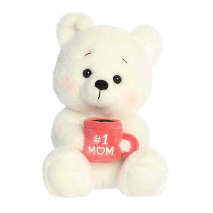 Aurora Heartwarming Special Occasions Mother's Day Accesory Bears Stuffed Animal - Soft Keepsake for Mom - A Gift of Affection to Express Love and Appreciation - #1 Mom 8 Inches