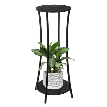 YINMIT Plant Stand Indoor,Round Potted Holder Rack,Flower Pot Stand Shelf,Round Supports Rack,Corner Plant Shelf for Balcony Garden Patio Living Room,Black