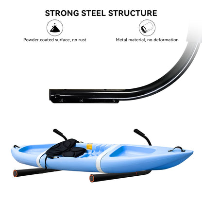 TWO STONES Surfboard Rack for Wall, Paddle Board Rack Storage for Ceiling/Wall, Heavy Duty Surfboard Wall Mount to Display SUPs, Paddleboards, Longboards, Indoor and Outdoor