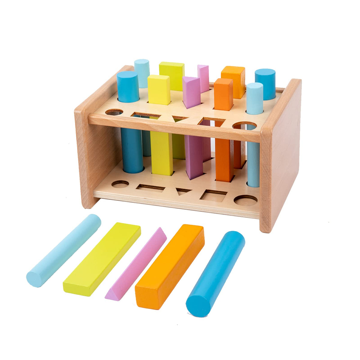 Montessori Shape Matching Toys - Wooden Shape Sorting Toys for 1-3 Years Old Children - Educational Toy for Preschoolers