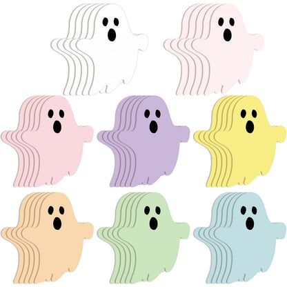 Ctosree 40 Pack Halloween Ghost Sticky Notes 8 Pastel Color Cute Sticky Notes Self-Adhesive 3.15 x 2.6 Inch Kawaii Ghost Memo Note Pads Halloween Stationery for Office Home Gift