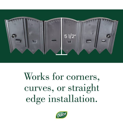 Dalen HammerEdge Pound in Edging - 16 Durable Interlocking Pieces -18 feet of Coverage - Made in USA - Easy to Install - 1 Pack