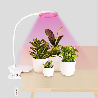 RiverLux LED Grow Light for Indoor Plants, 360 Degree Adjustable Gooseneck with Blue Red LEDs, Clip Plant Growing Lamp, Succulent Light, 5-Level Dimmable, with 3/9/12H Auto On Off Timer