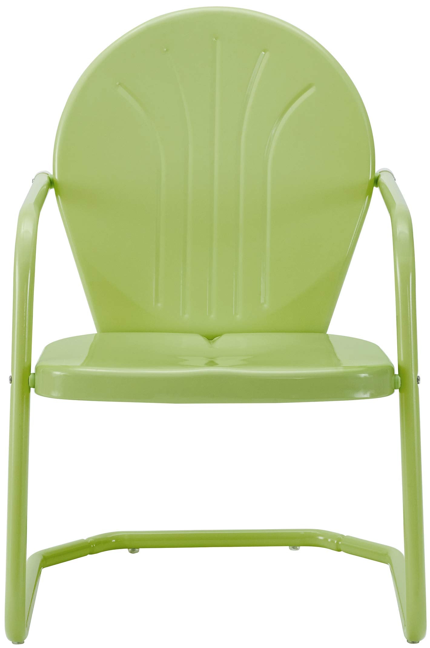 Crosley Furniture Griffith Outdoor Chair, Retro Metal Patio Chairs for Dining, Porch, Deck, Balcony, Key Lime