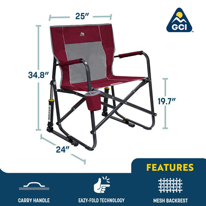 GCI Outdoor Freestyle Rocker Outdoor Rocking Chair with Beverage Holder