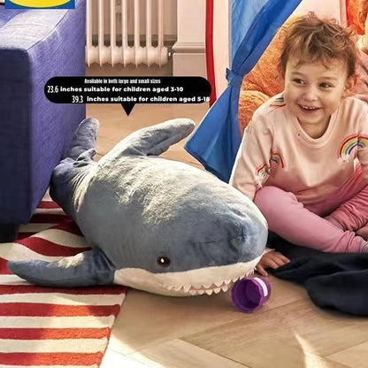 XIYUAN 39.3-Inch SharkPlush Toy Giant SharkStuffed Animal Soft SharkPillow Cushion Shark Plush Pillow Chubby Stuffed Shark Toy Bedtime Gift Throw Pillow for Home Room Décor Kids