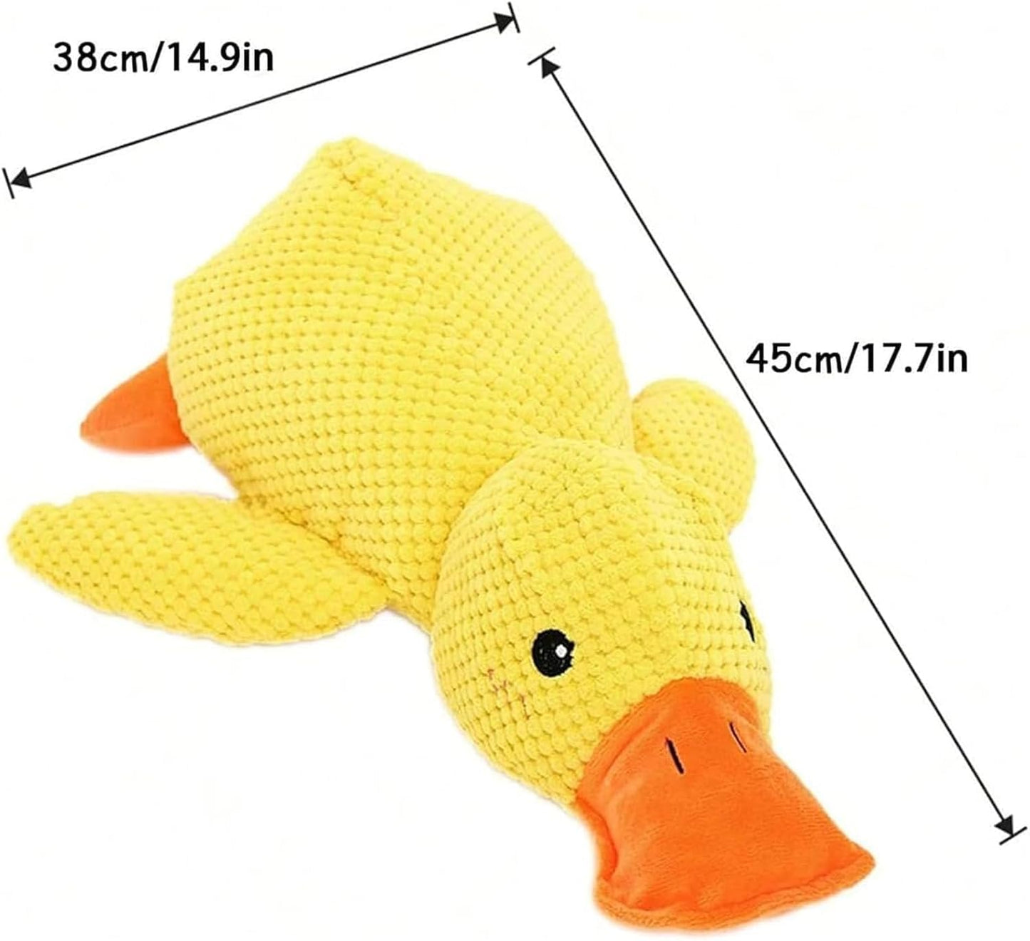 The Mellow Ducks Calming Pillow, Mellow Dog Calming Duck, 2025 New Yellow Duck Dog Toy, Dogs Ducks Toy with Quacking Sound for Indoor Dogs