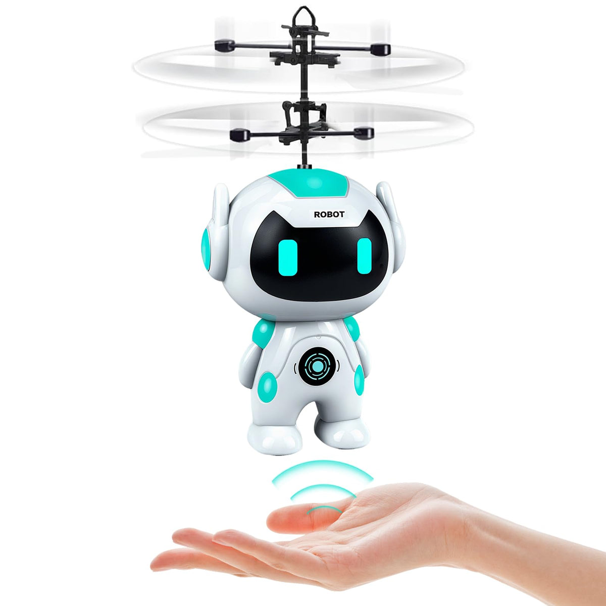 Tcvents Flying Robot Toys for Kids, Flying Ball Hand Operated Drones with LED Light Indoor Rechargeable Mini Drone Helicopter Easter Gifts for Boys Girls Age 6-8 9 10 11 12+ Years Old