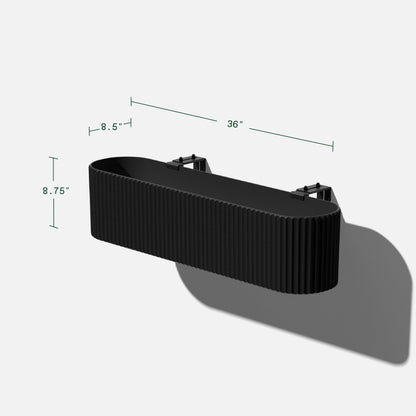 Veradek Demi Series Railing Planter - Hanging Planter Box for Windowsill/Balcony | Plastic-Stone Composite w/Railing Bracket | Modern Décor for Flowers