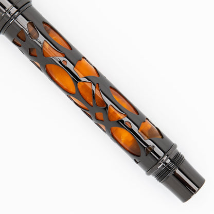 Conklin Endura Deco Crest Rollerball Pen in Orange with Rose Gold Accents – Refillable Rollerball Writing Instrument by Conklin Pen Company