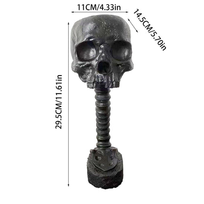 Gothic Skull Planter & Skeleton Vase - 11.6" Tall Black Skeleton Flower Pot for Indoor Plants, Spooky Goth Decor for Halloween Table Centerpiece, Gothic Gifts with Skull Decor for Bathroom & Home