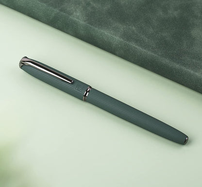 xixixiaozhu Picasso 916 Natural Series Metal Fountain Pen with Gift Box (EF Nib 0.35mm, Larch Green)