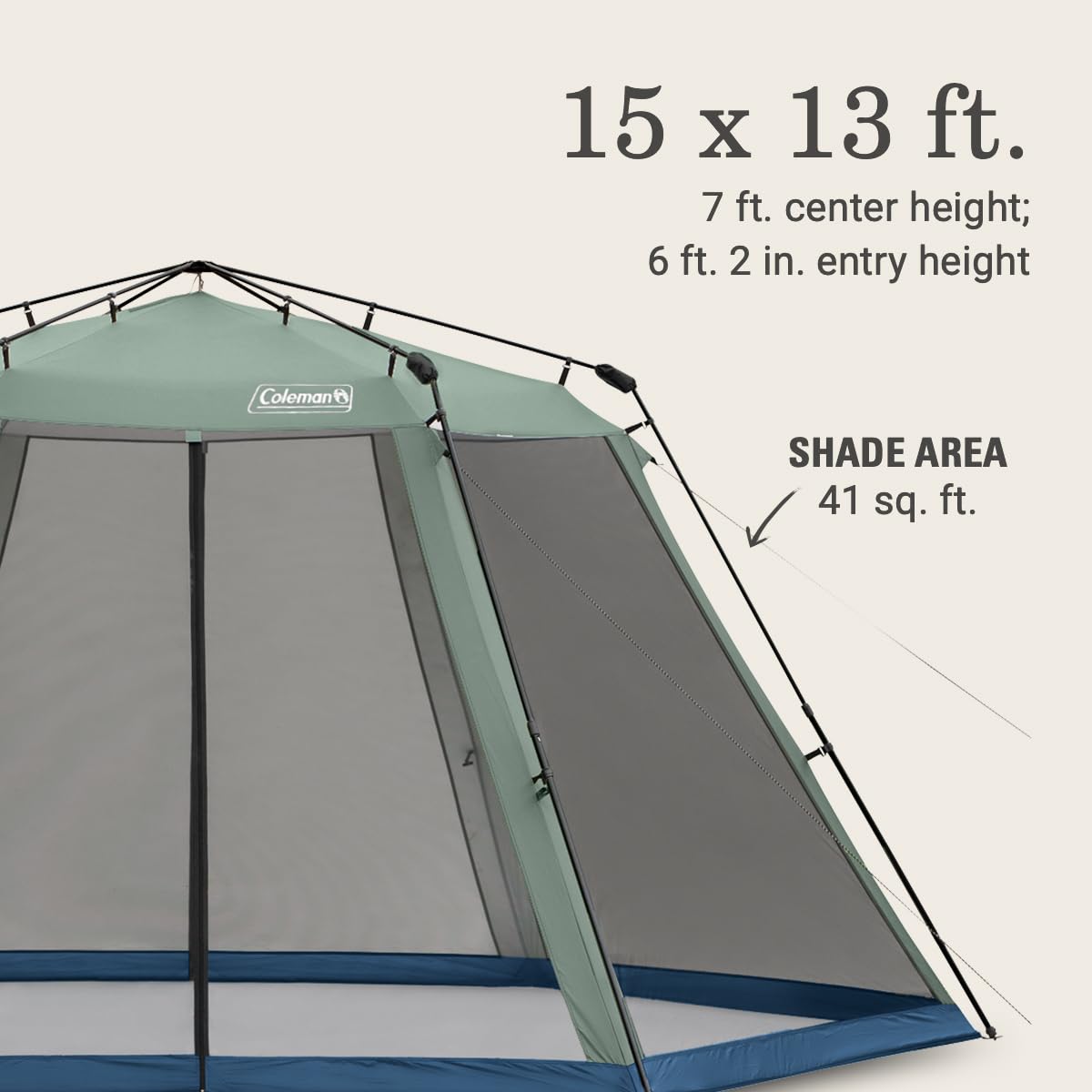 Coleman Skylodge Portable Screenhouse with 1-Minute Setup, Screened Gazebo for Bug-Free Lounging, Outdoor Sun Shade for Picnic, Events, Parties, Camping, & More