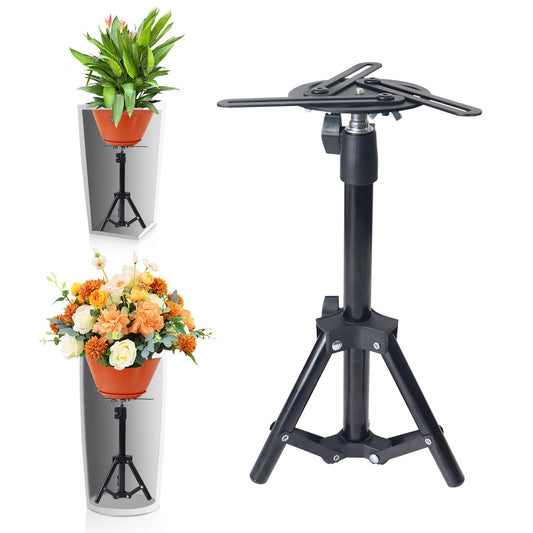 YUJIASH 1PCS Adjustable Planter Inserts Plant risers,Tall Tapered Plant Riser Fill Bottom，Planter Fillers for Large Pots，Indoor and Outdoor （12-21" Rise，4-12" Top）