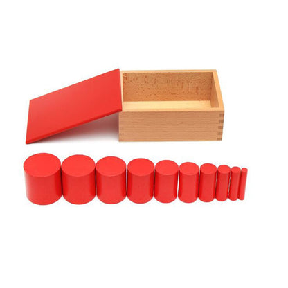 YHZAN Montessori Sensorial Material Knobless Cylinders Kids Wooden Toy (Set of 4) Early Development Tool for Toddlers Wooden Blocks