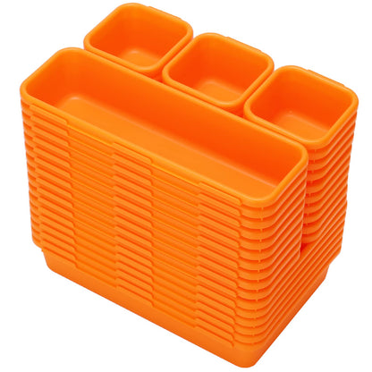 42 Pack Tool Box Organizer Tool Tray Dividers, Rolling Tool Chest Cart Cabinet Workbench Desk Drawer Organization and Storage for Hardware, Parts, Screws, Nuts, Small Tools Organization(Orange)