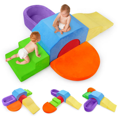 DOGERN 6-Piece Soft Foam Climbing Blocks for Toddlers & Babies – Indoor Baby Climbing Toys Set, Toddler Foam Play Gym with Non-Slip Base, Sensory Play Climber, Indoor Climb and Crawl Activity Play Set
