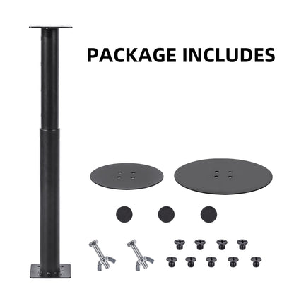 ZSHIGANMA Plant Risers for Inside Pots, Adjustable Height 12-22" Metal Planter Lift Inserts Fillers Risers for Indoor Outdoor Large Tall Taper Planter Flower Pot (6" Base,8" Top,Black)